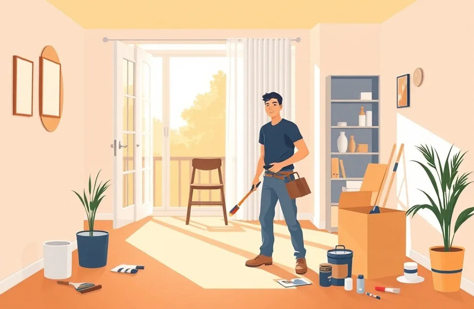 Intérieur rénové après travaux de peinture à Rive-de-Gier